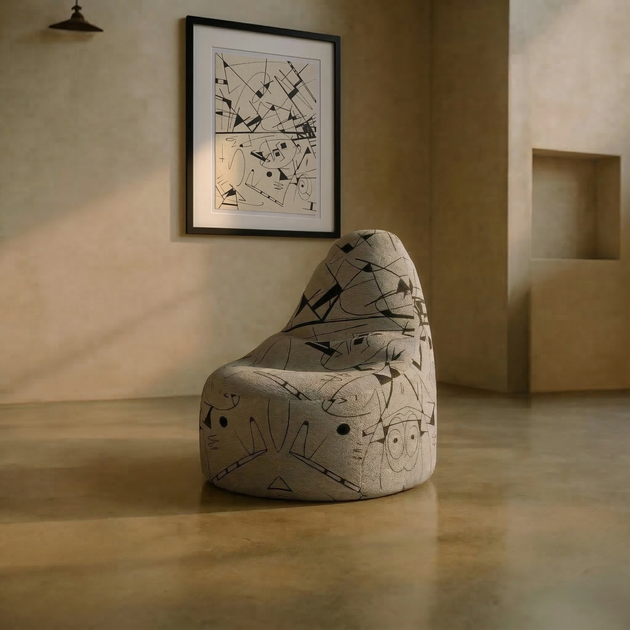 SEYMR® Assise Basse — Détail matière velours ignifuge et piètement FSC