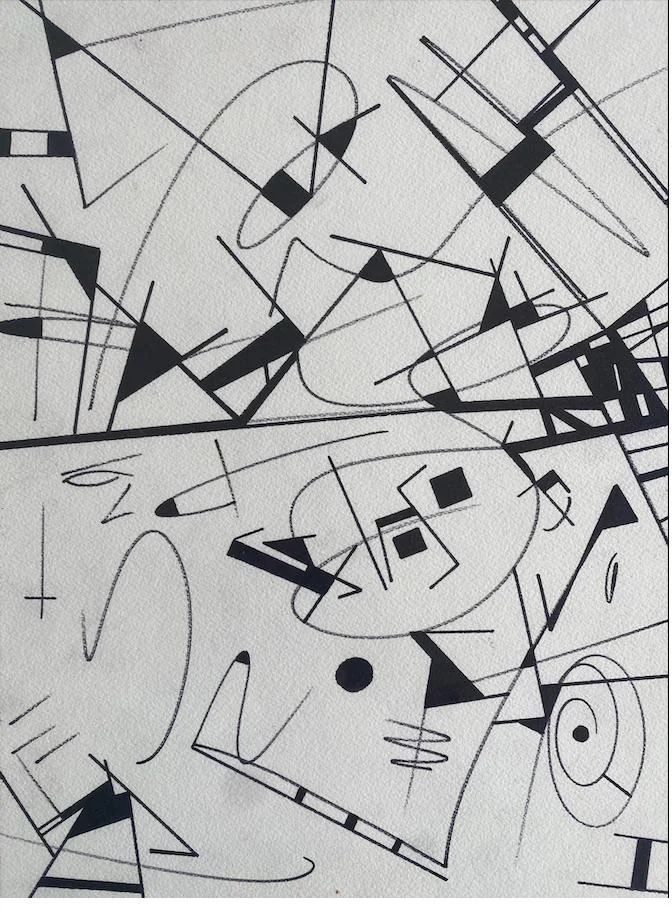 ATOUM — 2021, marqueur à encre à l'huile noire sur papier, exemplaire unique 1/1, SEYMR®
