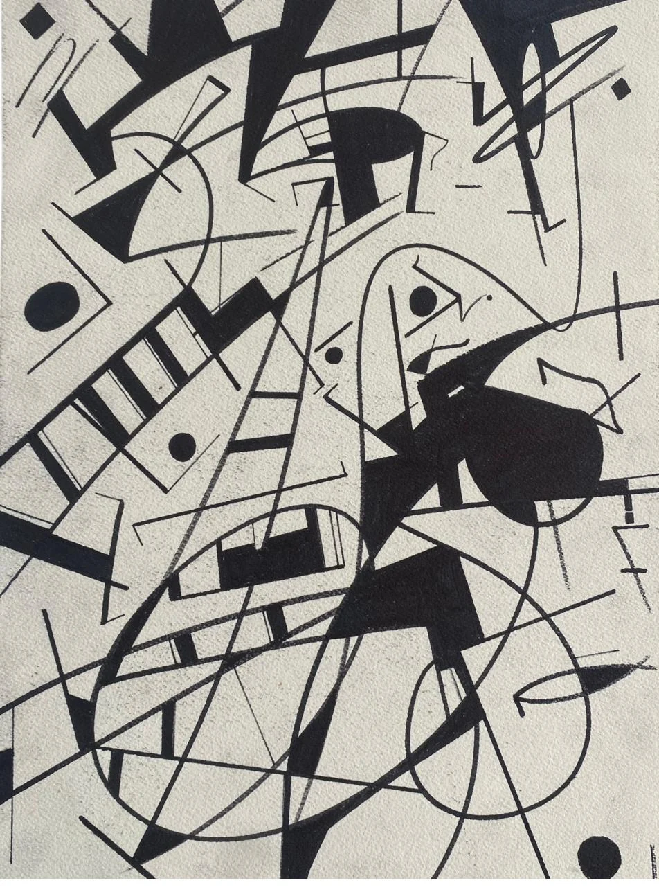 HEKA — 2021, marqueur à encre à l'huile noire sur papier, exemplaire unique 1/1, SEYMR®